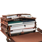 Große klassische Lehrertasche Leder braun