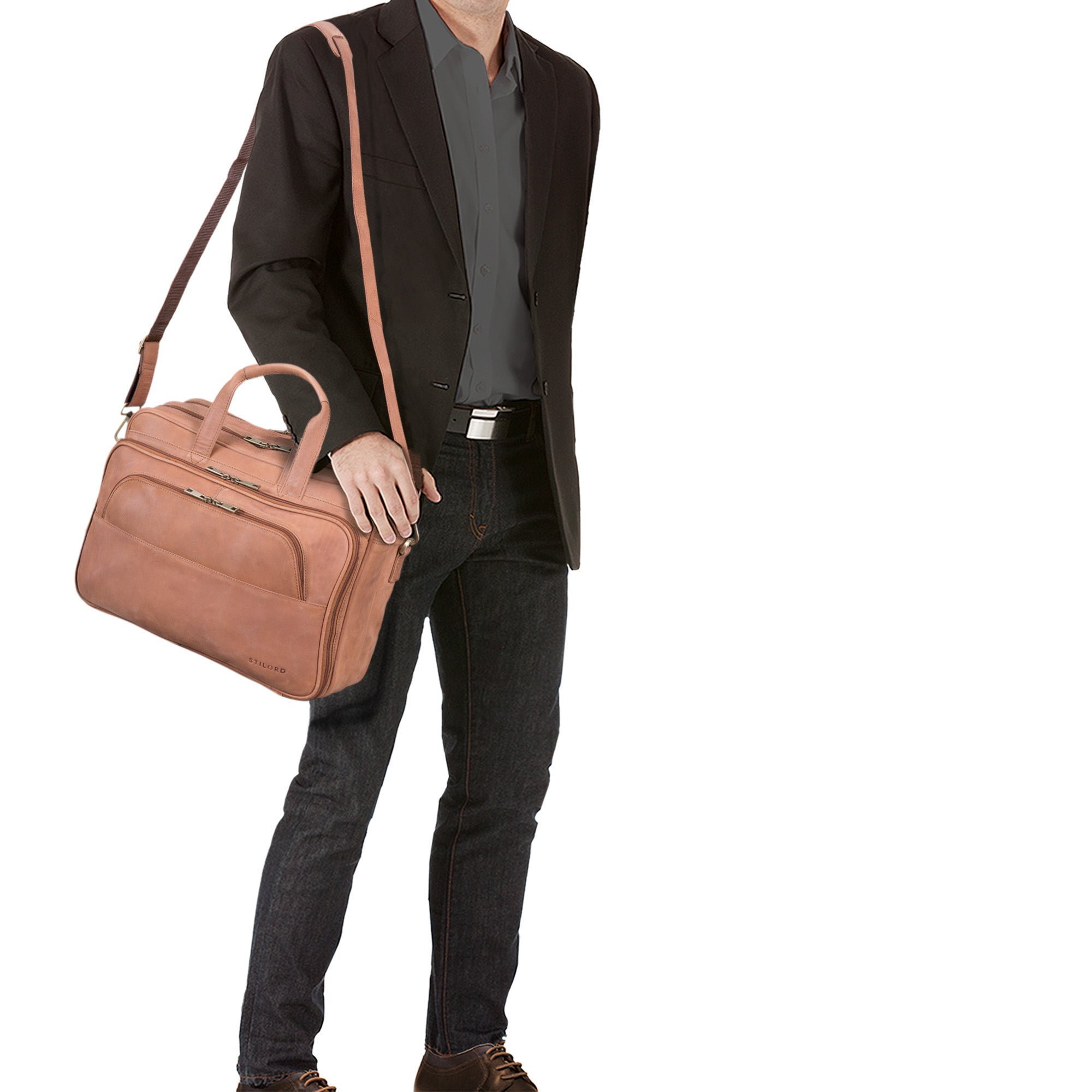 Leder Vintagetasche groß
