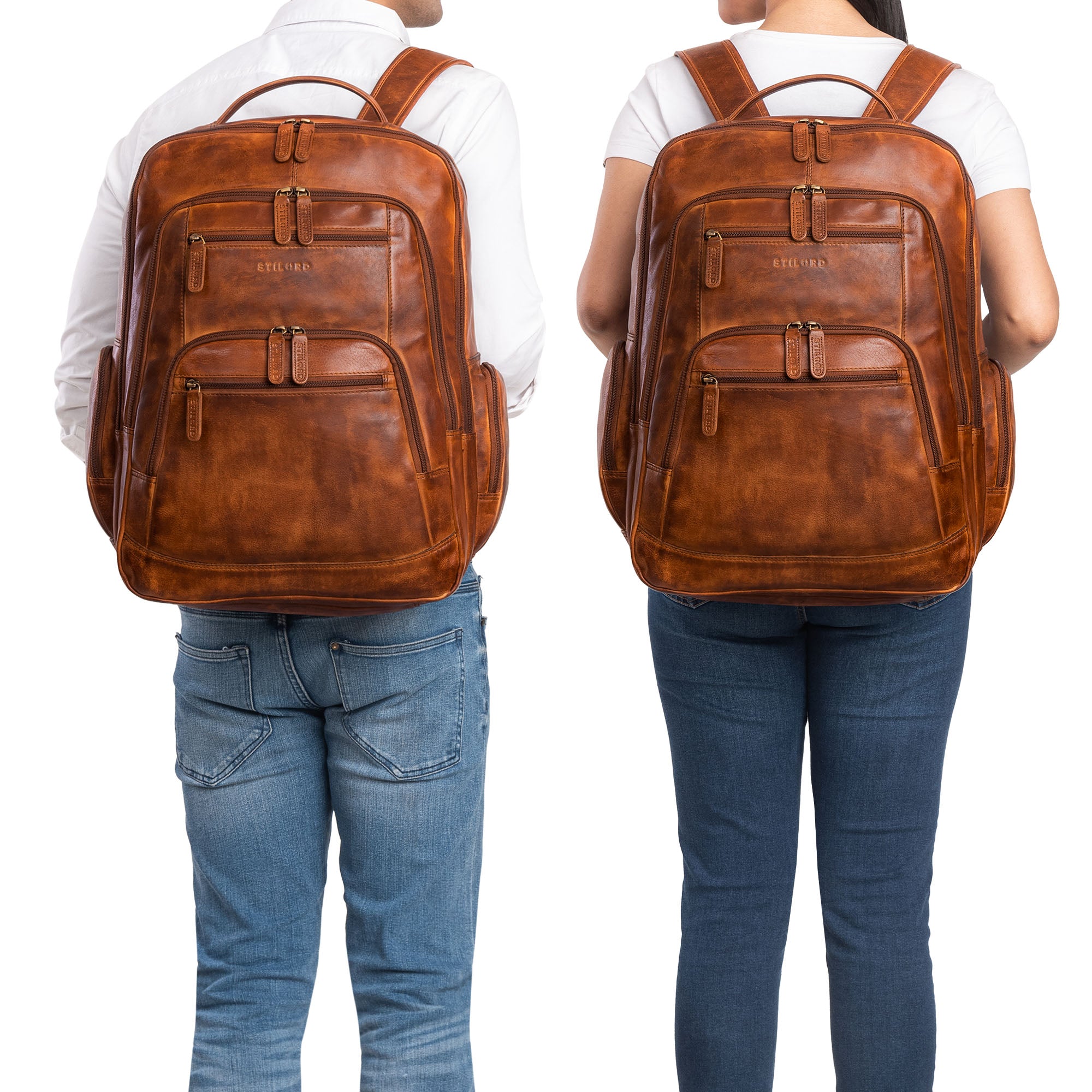 Rucksack Herren Leder Vintage Daypack
