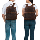 Lederrucksack groß braun