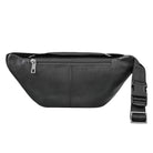 Bauchtasche Leder Herren Damen schwarz