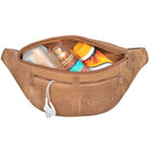 hellbraune Leder Gürteltasche