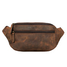 Gürteltasche Echtleder braun