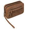 “Nero” Bolsa De Pulso Masculina De Couro Com Dupla Câmera Vintage