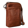 "Fiete" 2-em-1 Bolsa Couro para Ombro e Pulso Masculina Multifuncional