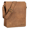 "Lars" Bolsa Masculina Vintage de Couro – Média a Grande em Formato Vertical