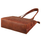 Leder Schultertasche Damen geflochten cognac