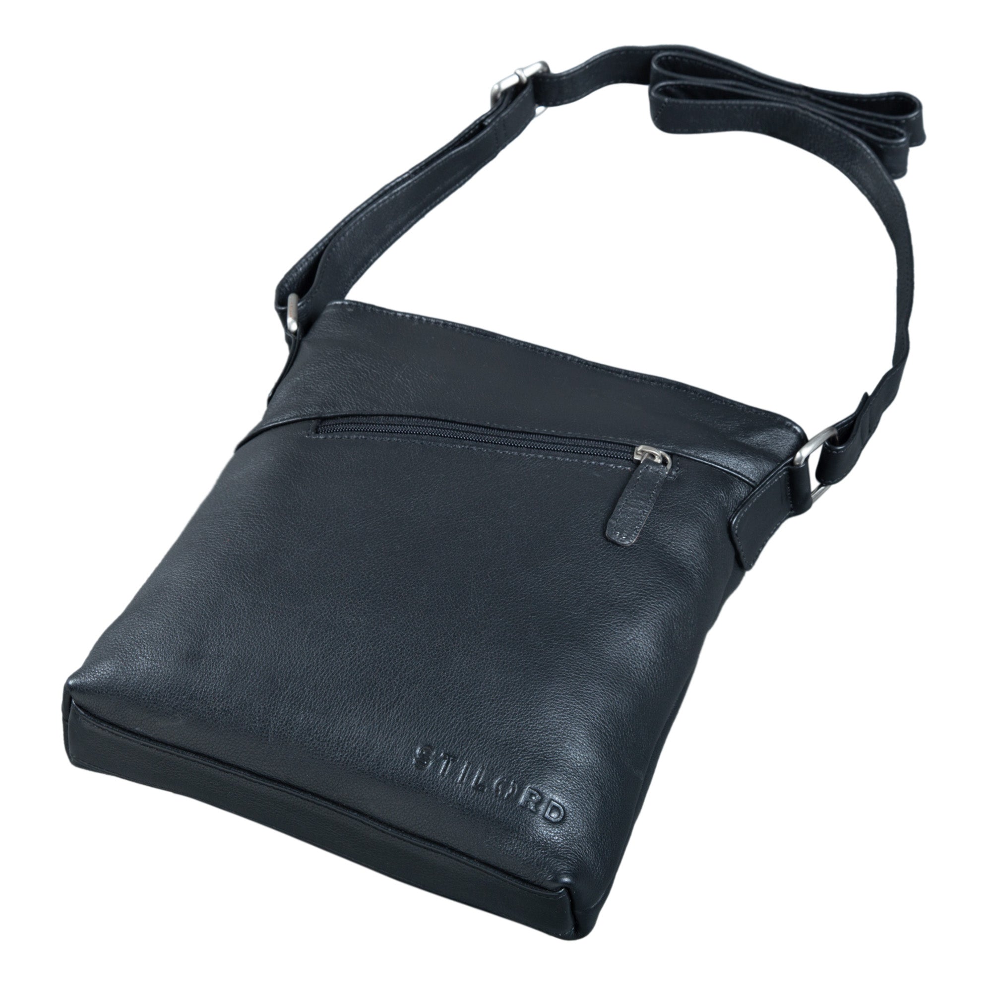 Schwarze Leder Handtasche