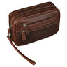 “Nero” Bolsa De Pulso Masculina De Couro Com Dupla Câmera Vintage