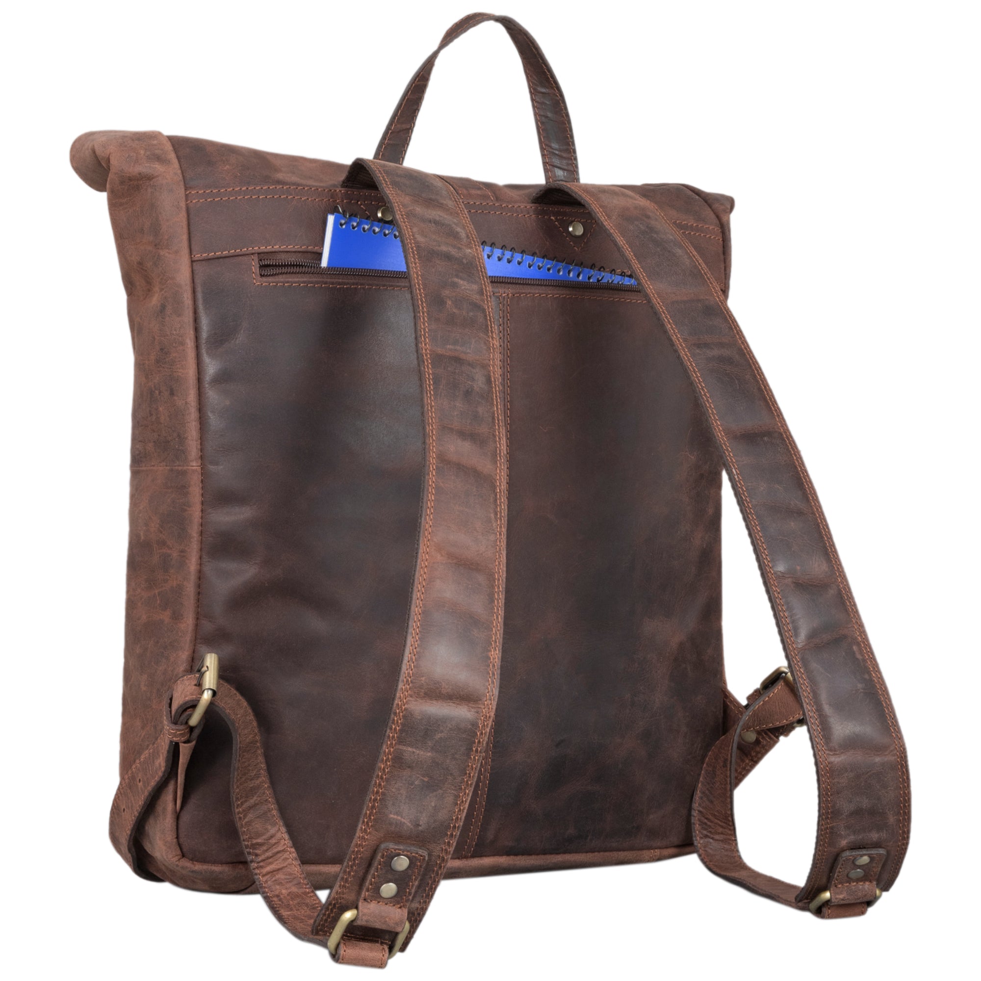 Laptop Rucksack Leder Herren braun