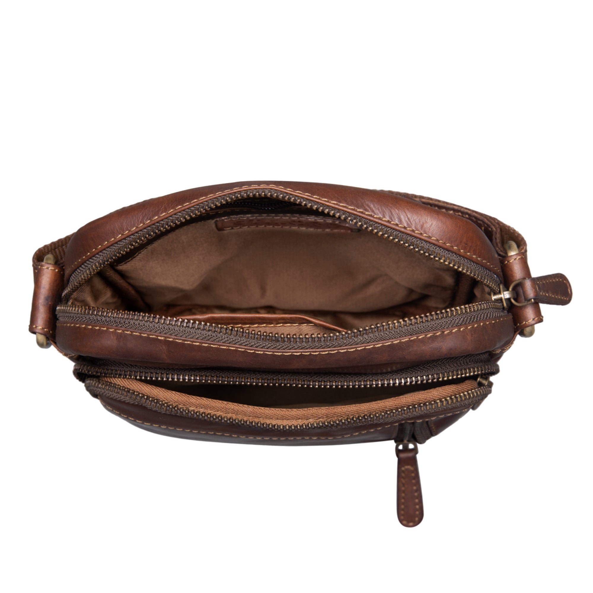 Herren Tasche Leder klein braun