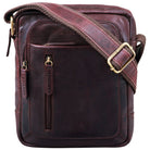 Herren Leder Umhängetasche Vintage klein