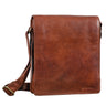 "Lars" Bolsa Masculina Vintage de Couro – Média a Grande em Formato Vertical