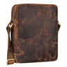 "Sergio" Bolsa Masculina de Couro Média Transversal com Estilo