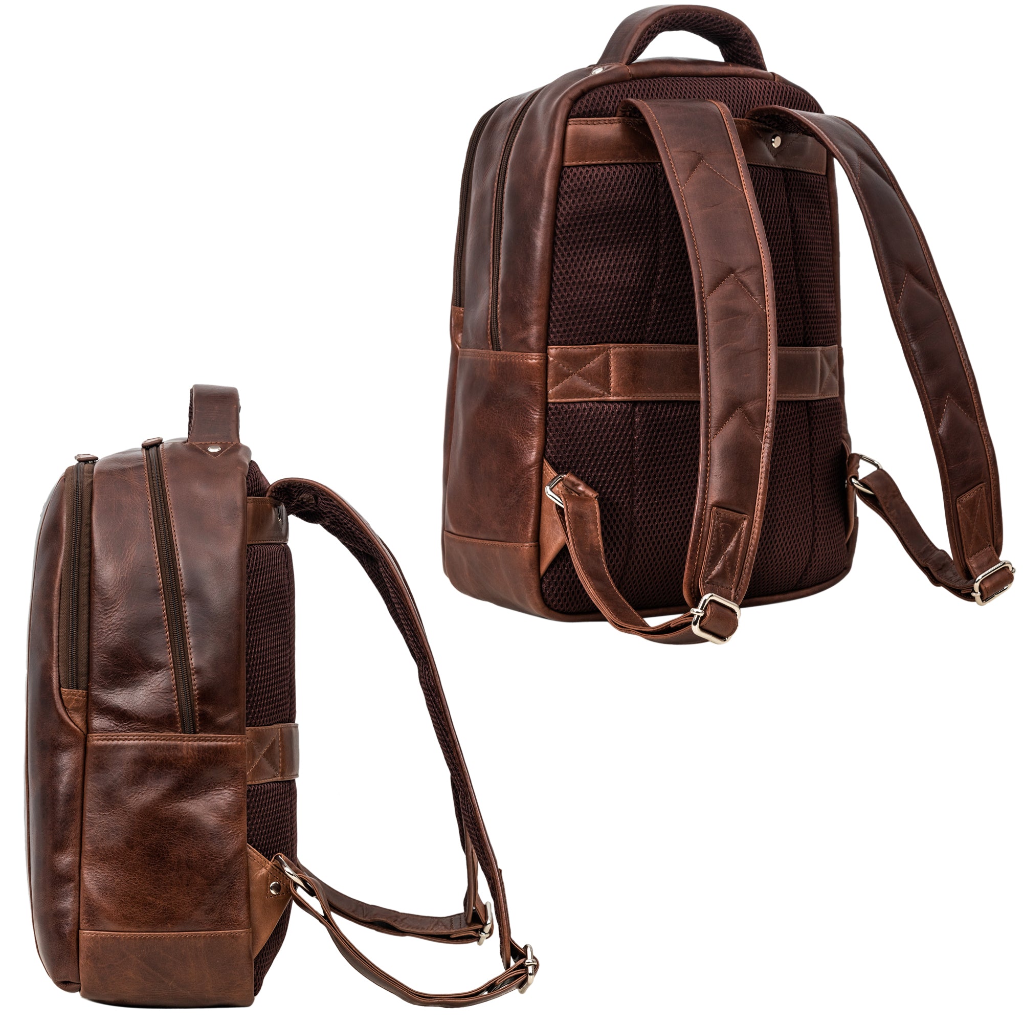 Leder Herren Rucksack braun