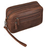 “Nero” Bolsa De Pulso Masculina De Couro Com Dupla Câmera Vintage