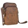 „Tertius“ Bolsa Masculina Couro Com Sistema 3-em-1 Bolsa Para Celular