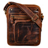 „Randall“ Bolsa Vintage De Couro Messenger A5 Bolsa Para Tablet