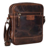 "Brian" Bolsa Vintage de Couro para Ombro Pequena Messenger