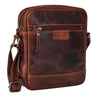 "Brian" Bolsa Vintage de Couro para Ombro Pequena Messenger