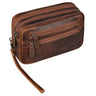 “Nero” Bolsa De Pulso Masculina De Couro Com Dupla Câmera Vintage