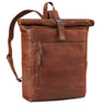 "Lutz" Mochila XL Rolltop Couro Masculina com Compartimento 16-17,3"