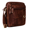 "Ryan" Bolsa De Couro Pequena Vintage Masculina Para 9.7 Polegadas