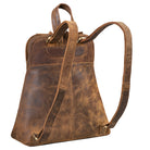 Daypack Damen Leder braun