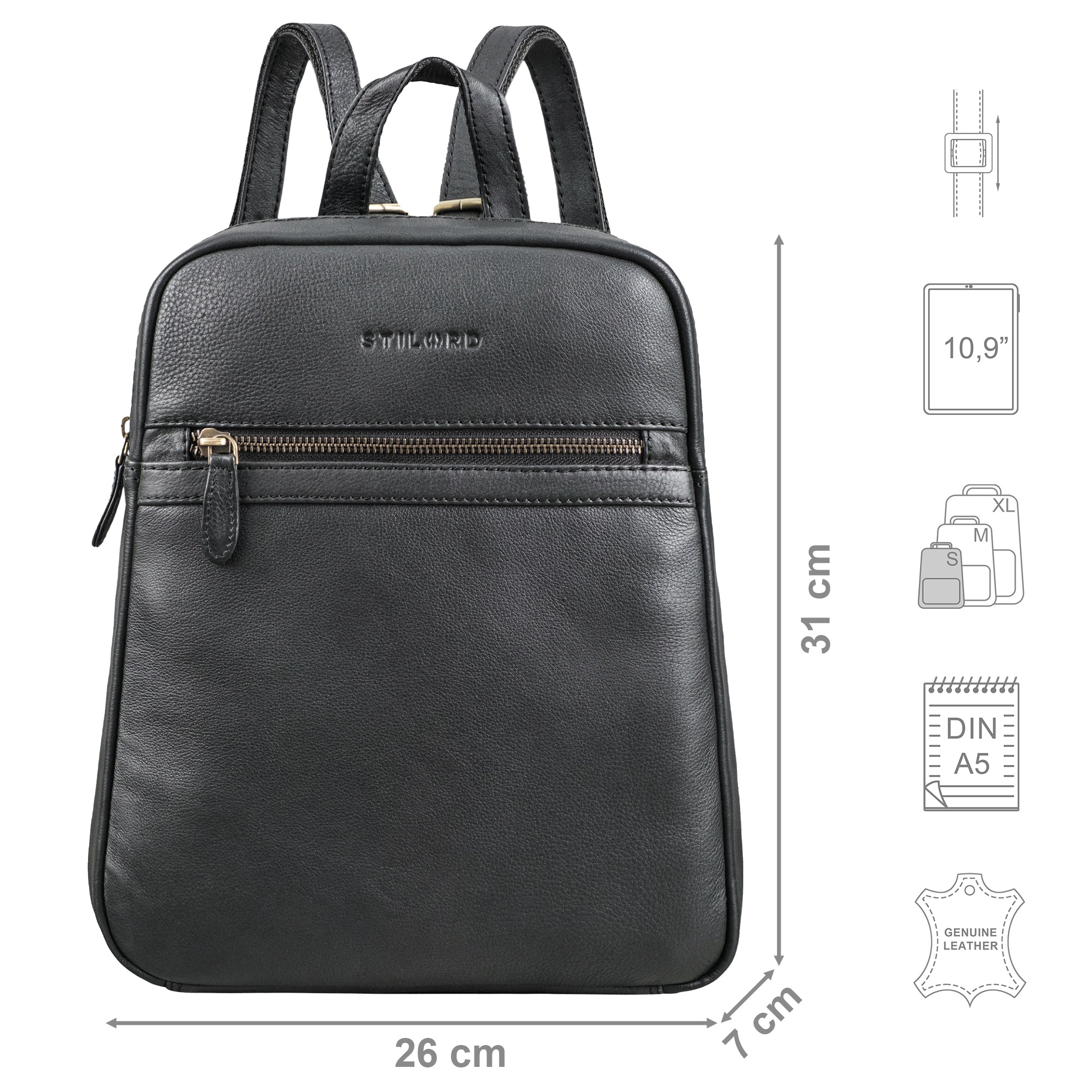 Echtleder Rucksack Klein