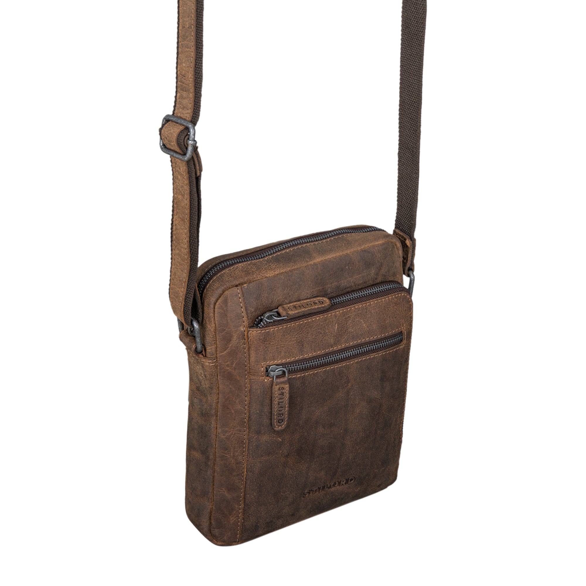 Herrentasche klein braun im VIntage Design
