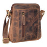 "Emerson" Pequena Bolsa Masculina de Couro Crossbody para Ombro