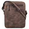 "Fox" Bolsa Masculina de Couro Vintage Messenger Pequena e Estilosa