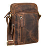 B-Stock "Amadeo" Bolsa Masculina de Couro Elegante Pequena Crossbody
