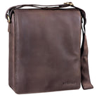 Handtasche Herren Leder dunkelbraun