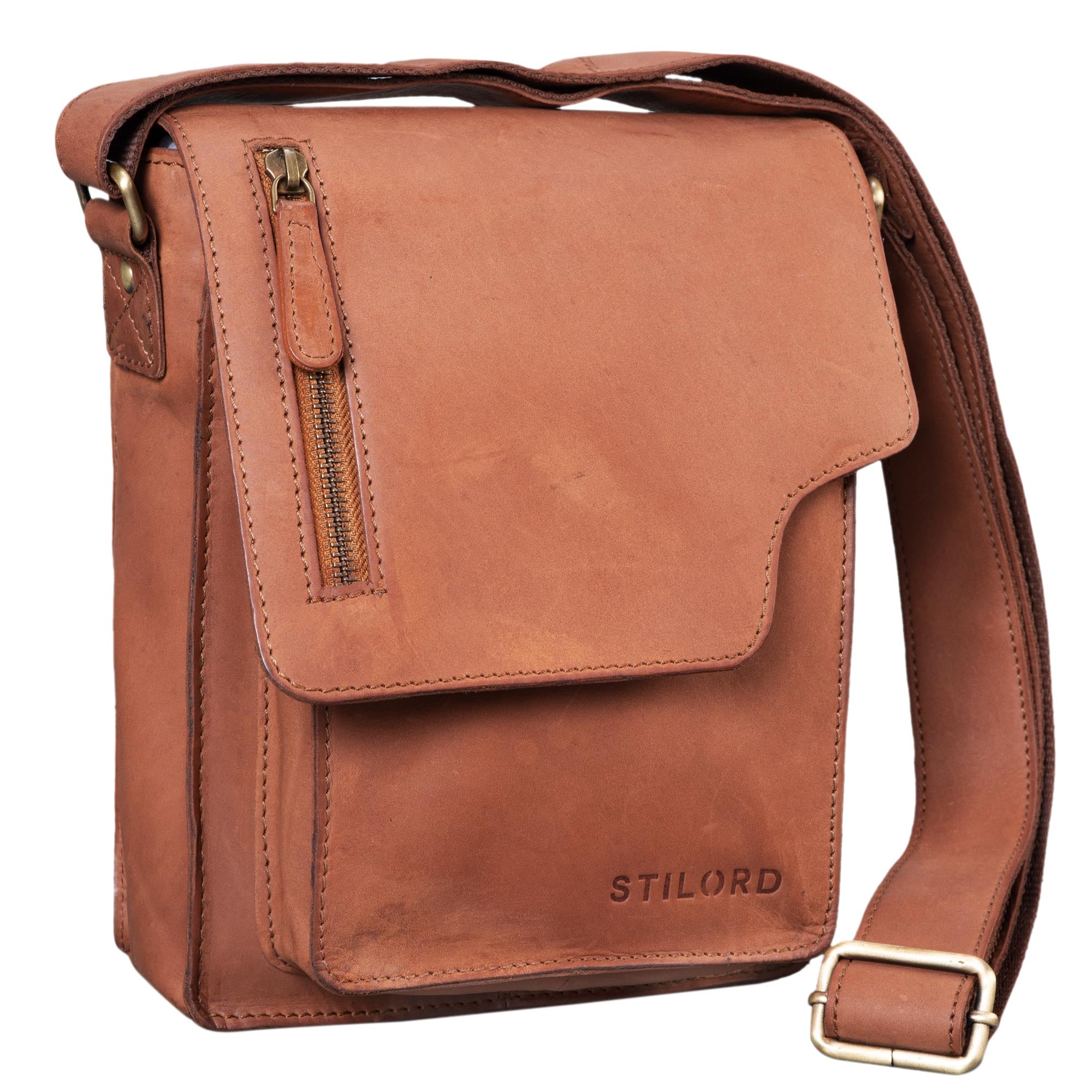 Leder Umhängetasche klein braun