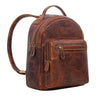 "Kima" Mochila Vintage Feminina Pequena de Couro  Mochila Mulher