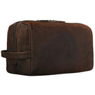 Herren Kulturtasche Leder braun