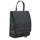 Waschtasche Leder schwarz