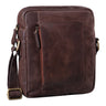 "Ashton" Bolsa Masculina de Couro Transversal Vintage Elegante
