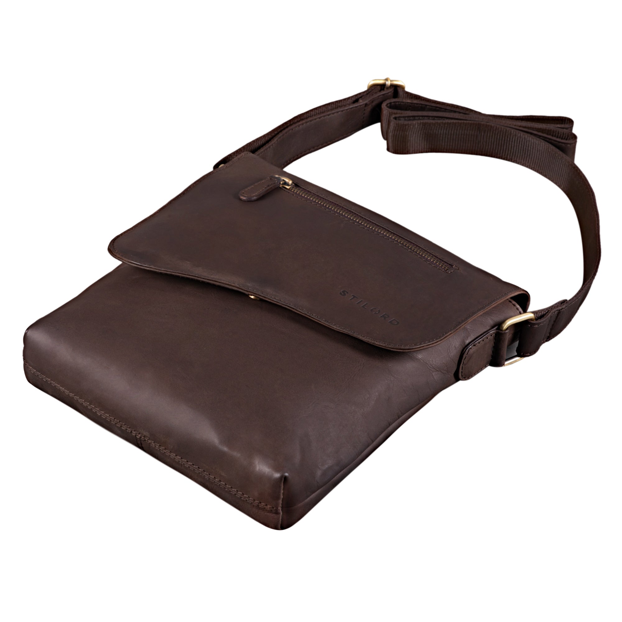 Braune Leder Kuriertasche