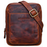 "Costa" Pequena Bolsa Masculina de Couro Vintage para Ombro