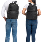 Herrenrucksack Büro Leder schwarz