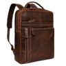 15,6 Zoll Laptoprucksack Dunkelbraun Leder
