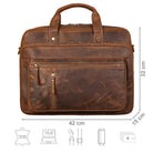 Damen Leder Aktentasche braun