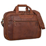 Moderne Aktentasche Cognac Braun Echtleder