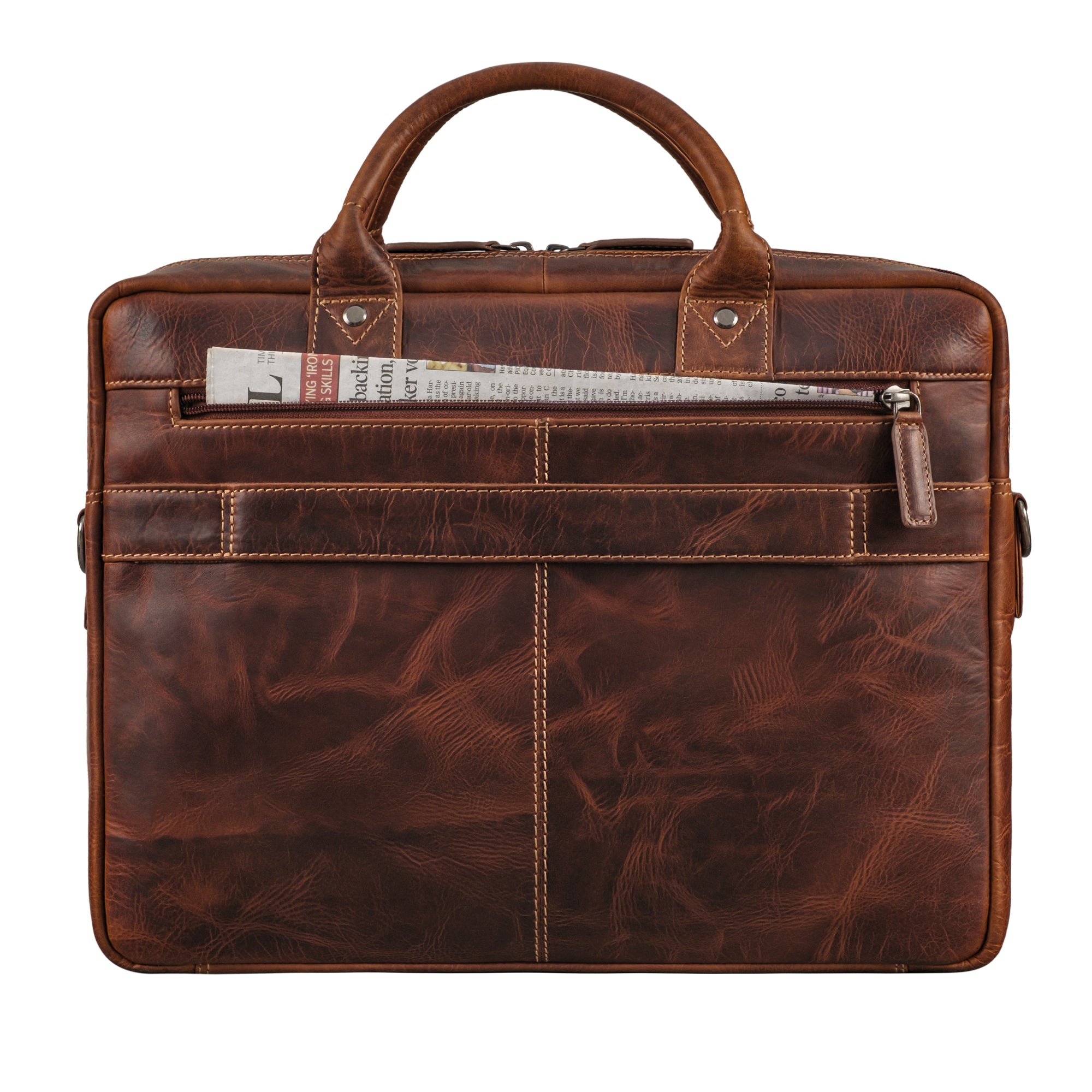 braune Leder Business Tasche Damen