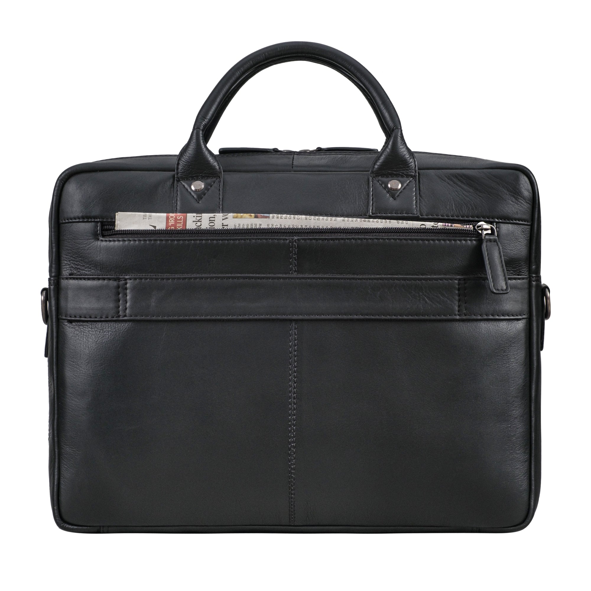 schwarze Leder Business Tasche Herren