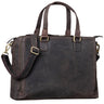Businesstasche Leder dunkelbraun Damen