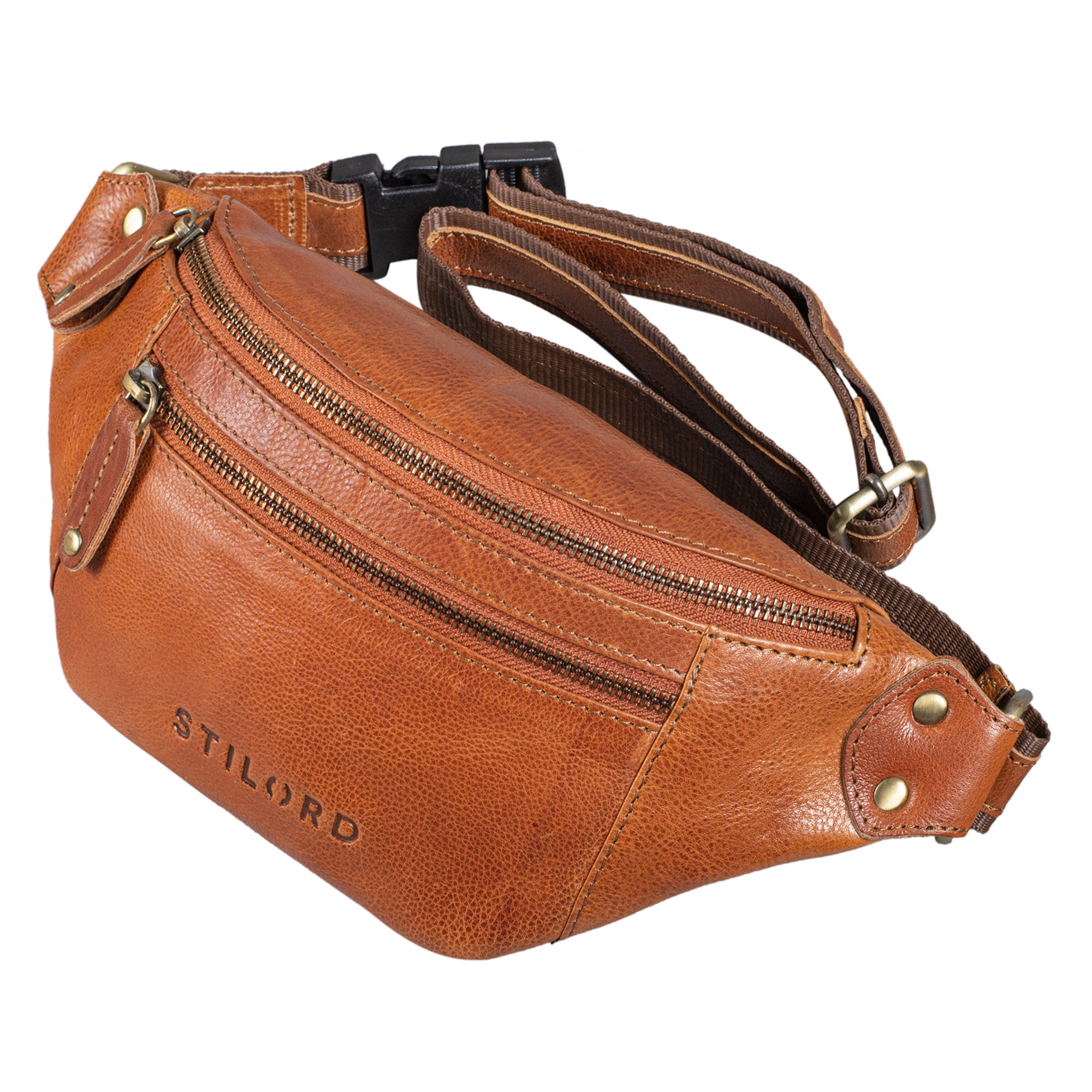 Echtleder bauchtasche Leder braun