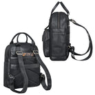 Leder Freizeitrucksack Damen schwarz